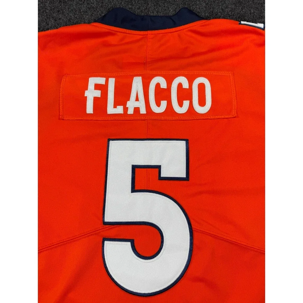 Denver Broncos Joe Flacco #5 NFL Jersey Orange XXL On Field